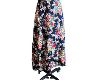 Vintage Midi length Floral Skirt