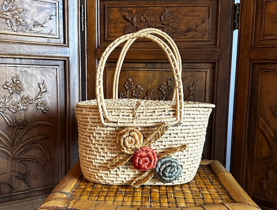 Vintage straw purse new arrivals