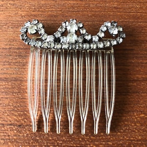 Vintage rhinestone hair comb, hair accessories, sparkle