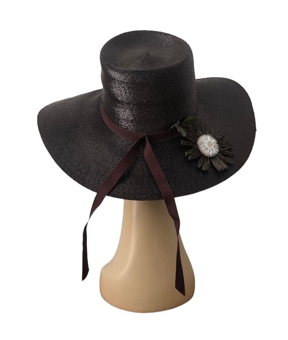 Vintage Brown Straw Hat, Saks 5th Avenue, Summer … - image 2