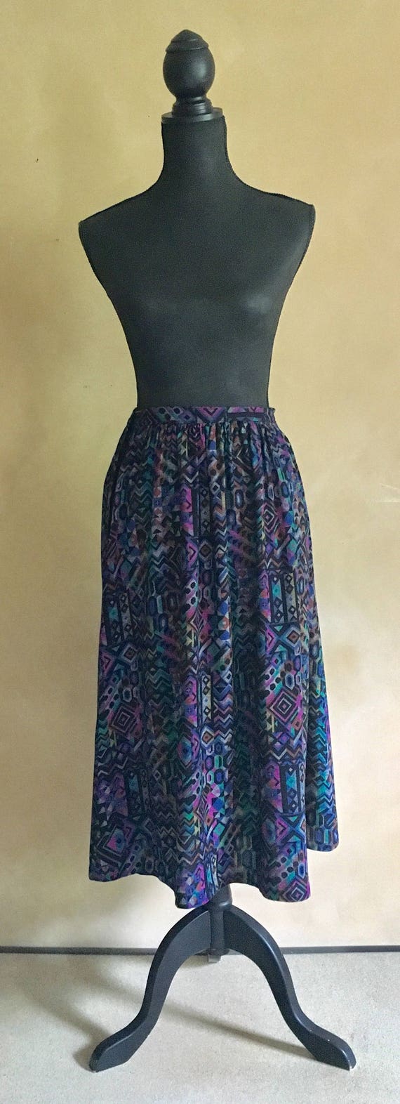 Vintage 1980’s Fashion Vintage Skirt ~ Neon Abstra