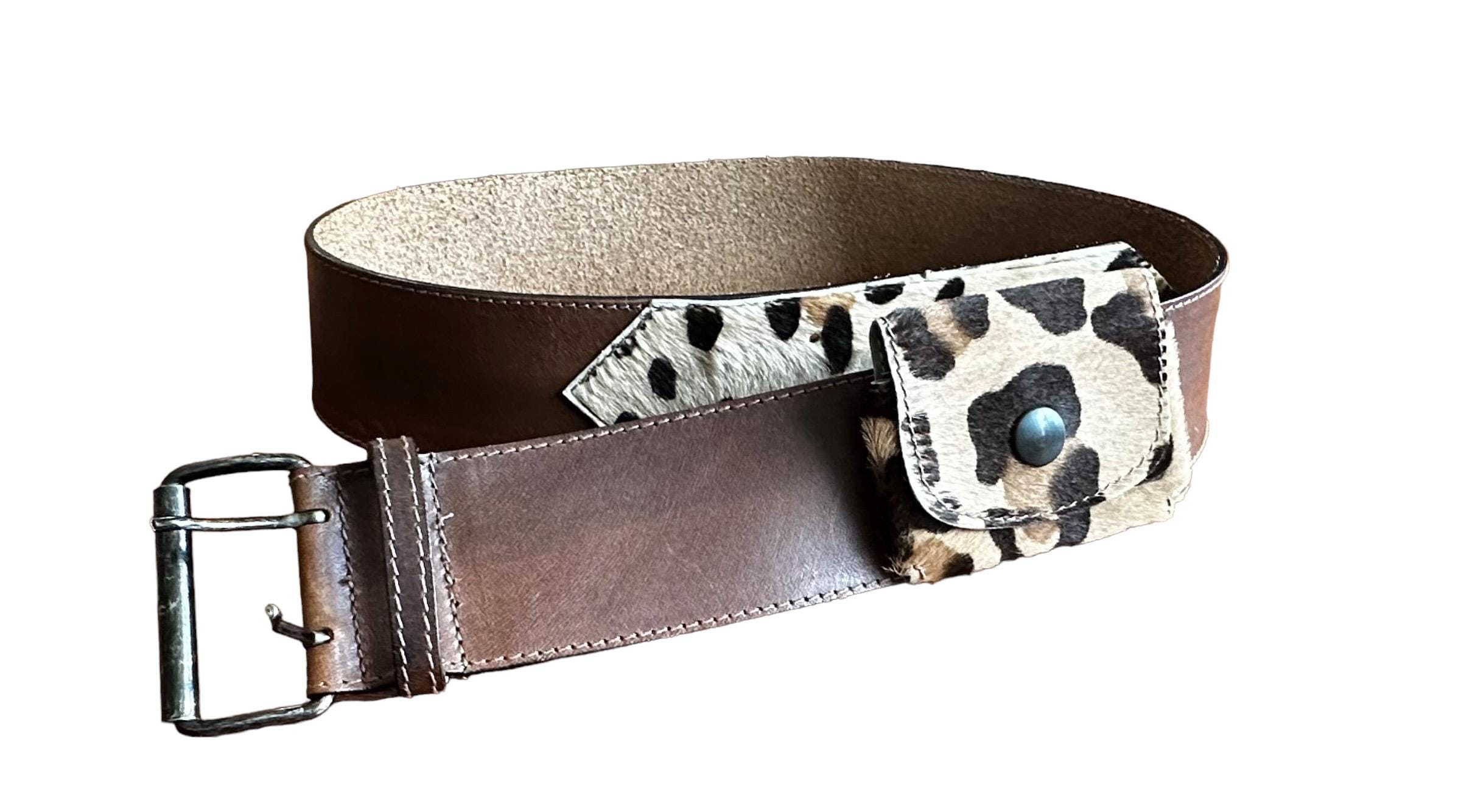 Vintage Echo Animal Print Italian Leather Belt Women main image 3