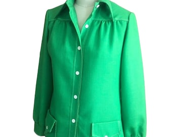 Vintage 1960’s spring Kelly Green jacket, Mod Style, Sears label