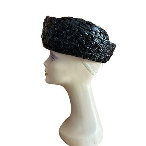 Vintage raffia hat, 1960’s era, made in Switzerland, mod style