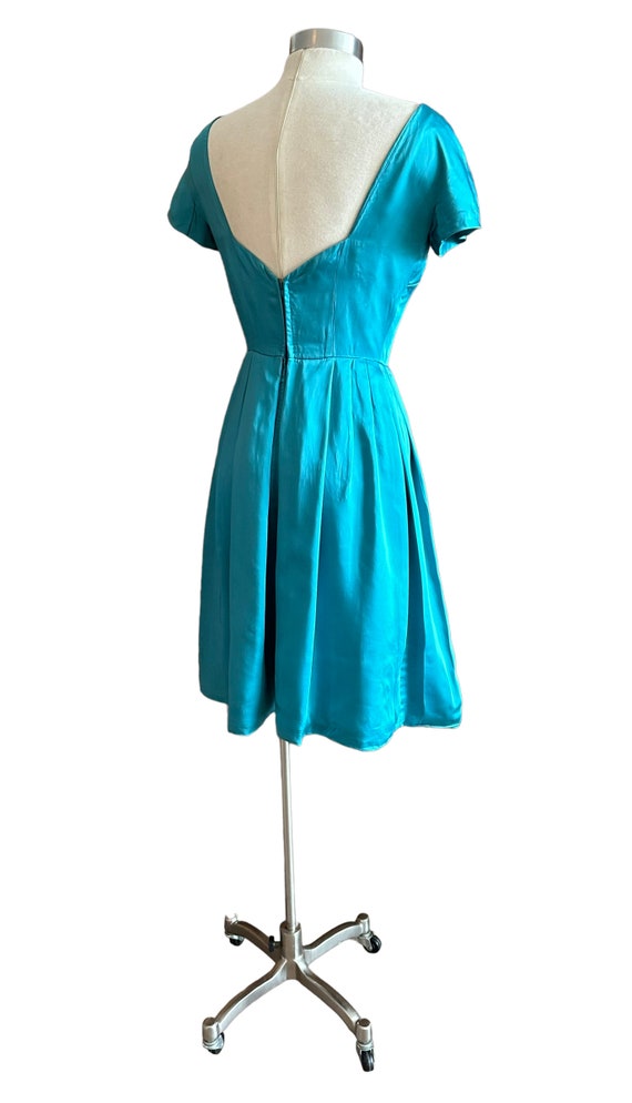 Blue Satin 1950’s Dress, Party dress special occa… - image 5