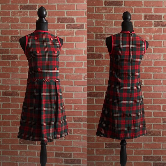 Vintage 1950’s Plaid Jumper Dress