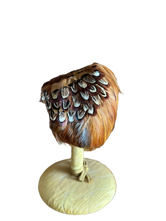 50\'s Pheasant Feather Hat Headpiece Cap Exc Condition il_fullxfull.4505889961_poqu.jpg main image 4