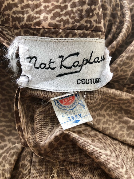 Vintage 1970’s  Leopard Print dress, Nat Kaplan, … - image 3