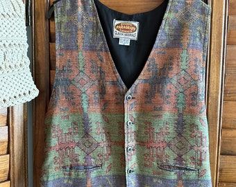 Vintage Western Style Vest, Southwestern  style