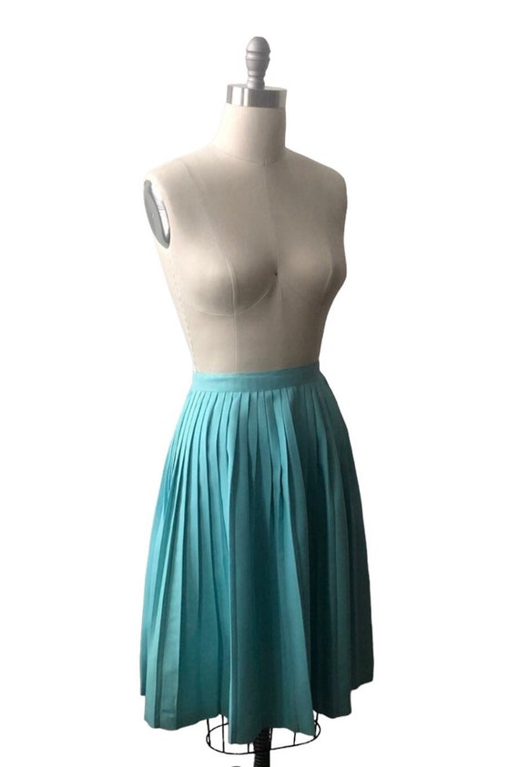 Vintage Pleated 1950's Blue skirt - image 1