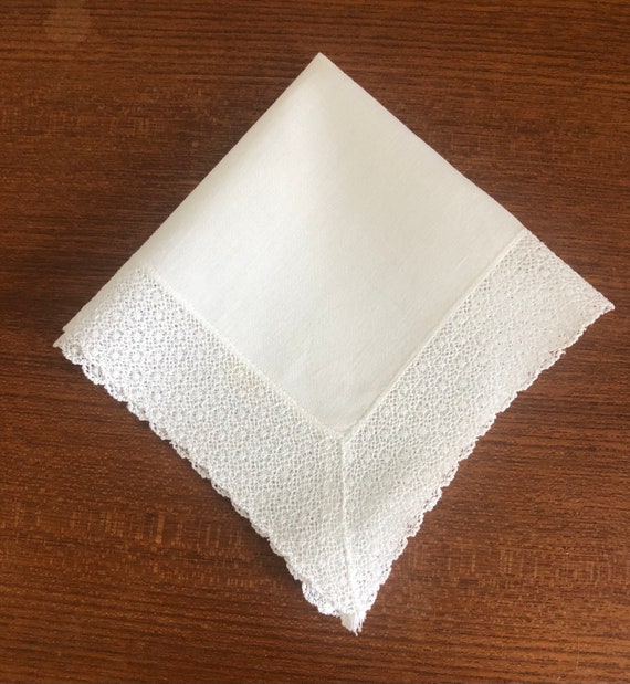 Vintage White Lace Handkerchief Set,  wedding acc… - image 5