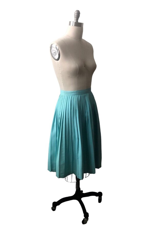 Vintage Pleated 1950's Blue skirt - image 2