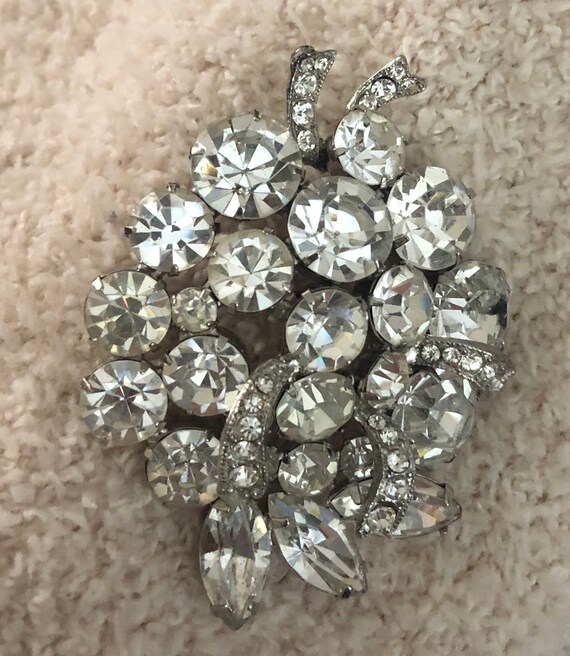 Vintage Brooch, Rhinestone Brooch, 1950’s brooch … - image 3