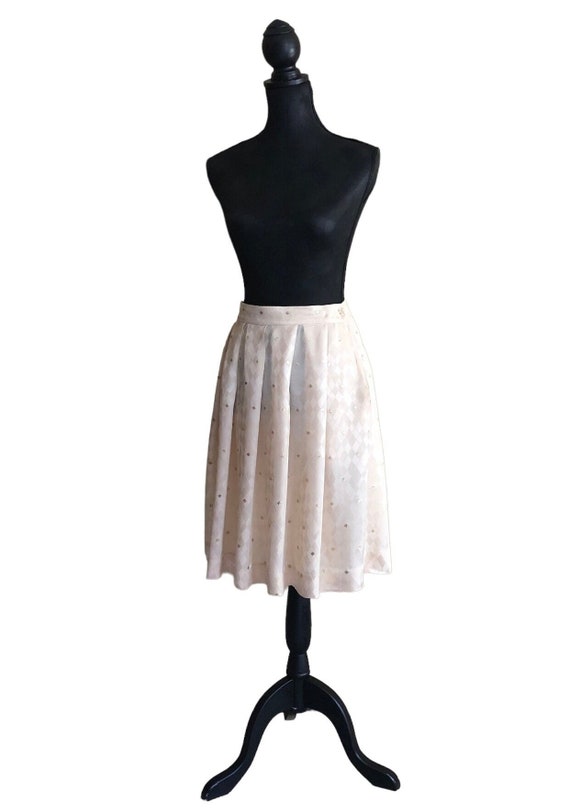 Vintage champagne color sparkly holiday skirt, gol