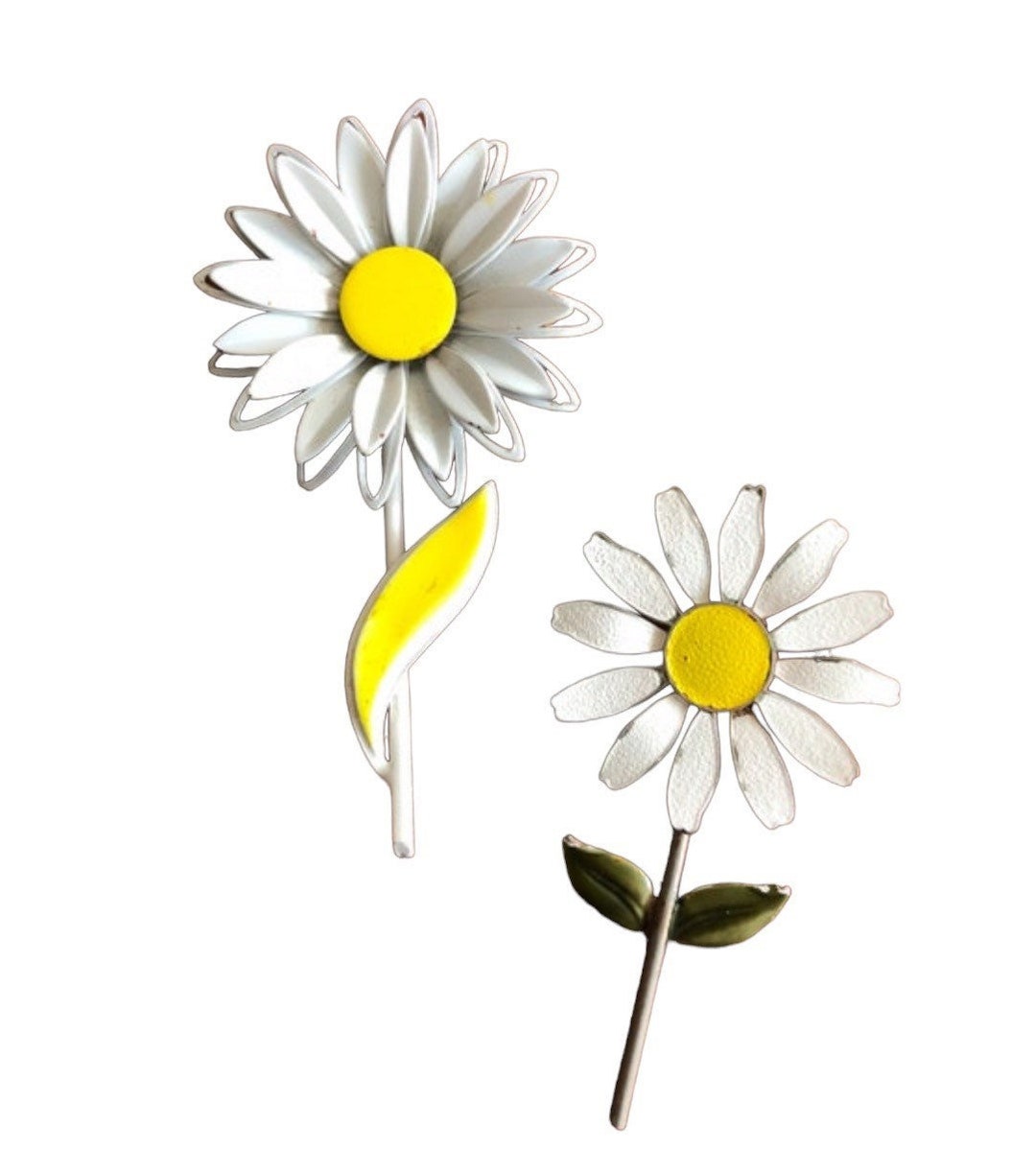 【激レア】PMO DAISY PIN SET #1 YELLOW Vintage Daisy Pins, Enameled Brooch, Pin Set, 1960's - Etsy