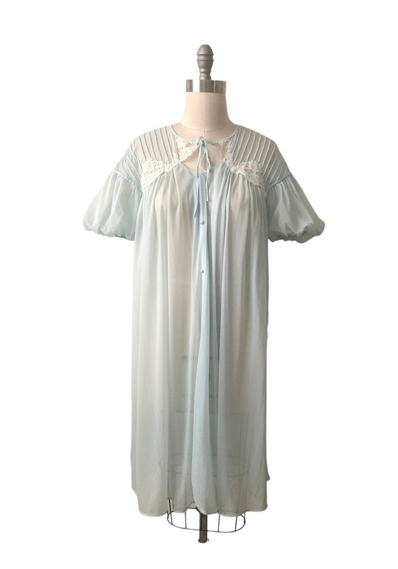 Vintage 1950’s Robe, Blue Robe, 1950’s Lingerie, M