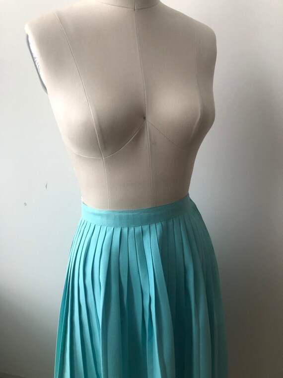 Vintage Pleated 1950's Blue skirt - image 8