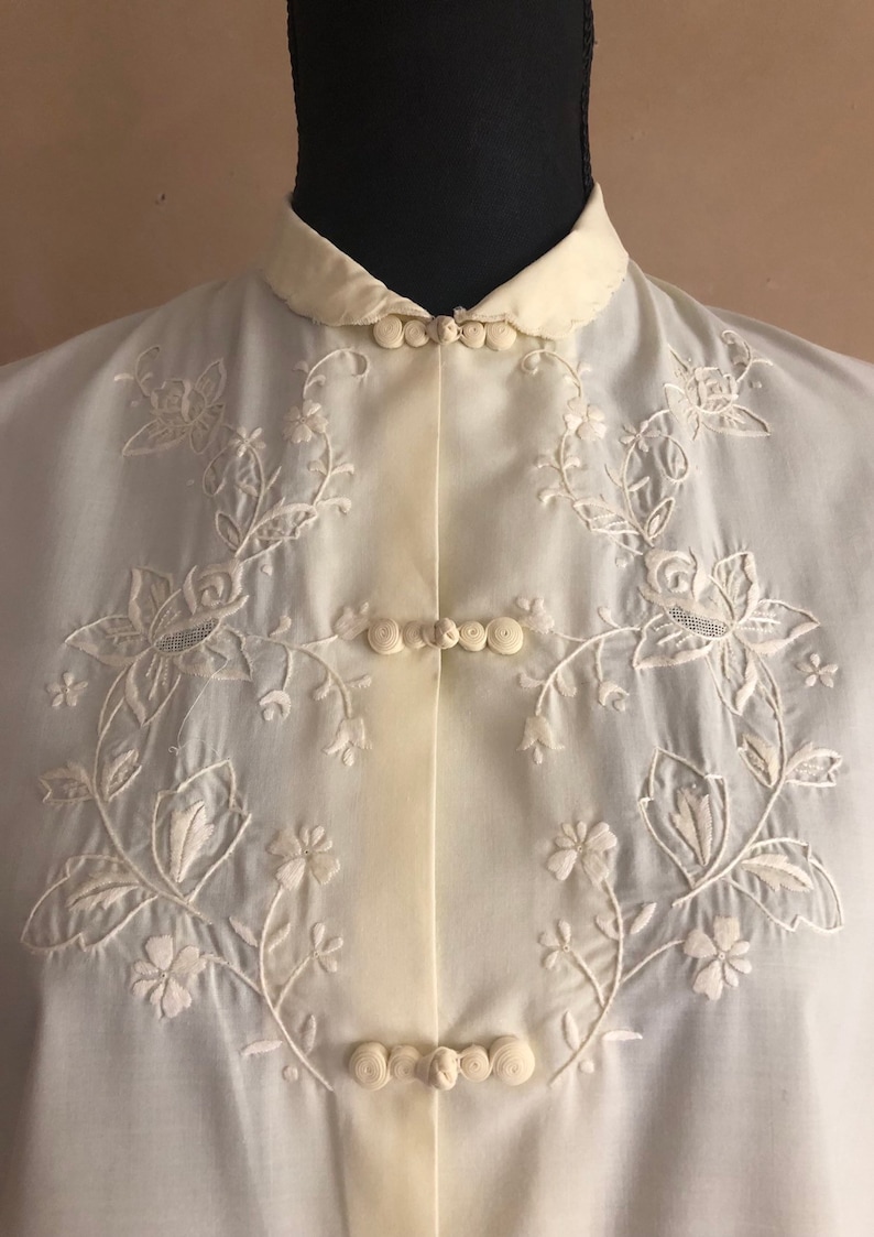 yellow Embroidered Cotton Blouse Daffodil brand Asian Style