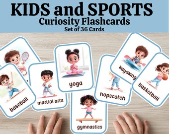 Flashcards - Kids Get Moving Sports and Activities Curiosity Cards for the Growing Mind, Preschool, Toddler, Child -  Homeschool