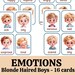 Emotion Flashcards, Feeling Cards for Toddlers and Preschool, Blonde ...