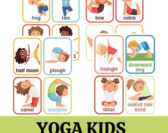 Movement Cards  for Toddlers and Preschool Yoga Kids, busy activities, fun and games, fitness - Digital, Instant Download