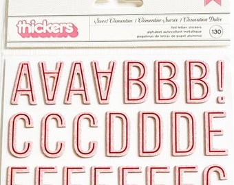 Thickers SWEET CLEMENTINE Alphabet Stickers by American Crafts 130 pieces