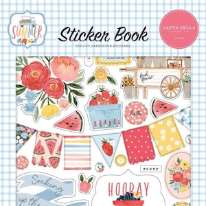 Carta Bella SUMMER Sticker Book for Scrapbooks, cards, teachers, journals Echo Park
