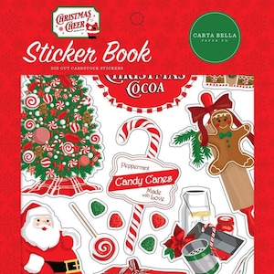 Carta Bella CHRISTMAS CHEER Sticker Book for Scrapbooks, cards, teachers, journals Echo Park