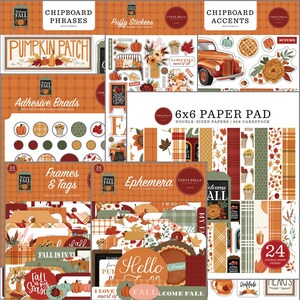 Carta Bella WELCOME FALL Collection Set of 7 Items, journaling, scrapbooking, memories
