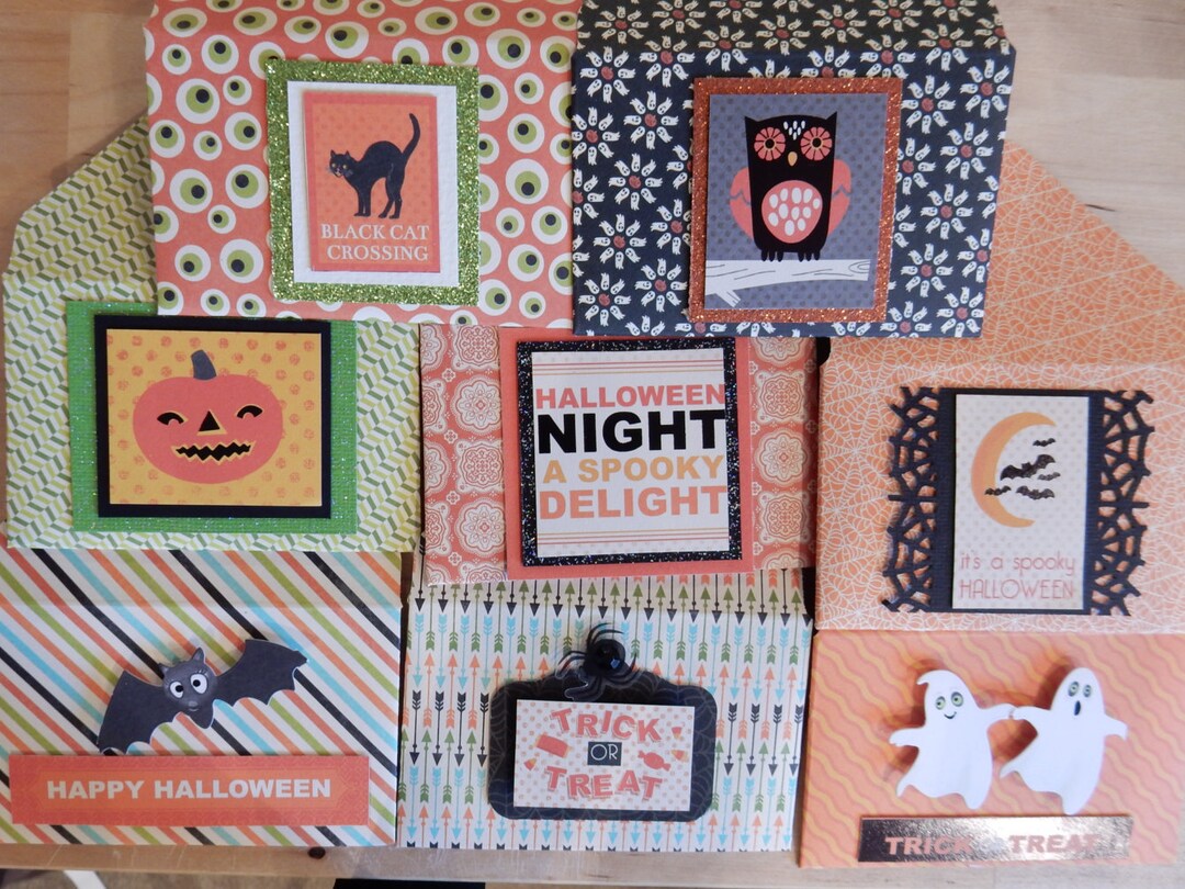 Halloween Gift Card or Money Holders Lot of 8 Adorable Etsy