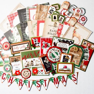 Inspiration Kit CHRISTMAS by Carta Bella - Mixed Media Embellishment Card making Mini Albums Tags Journals Echo Park