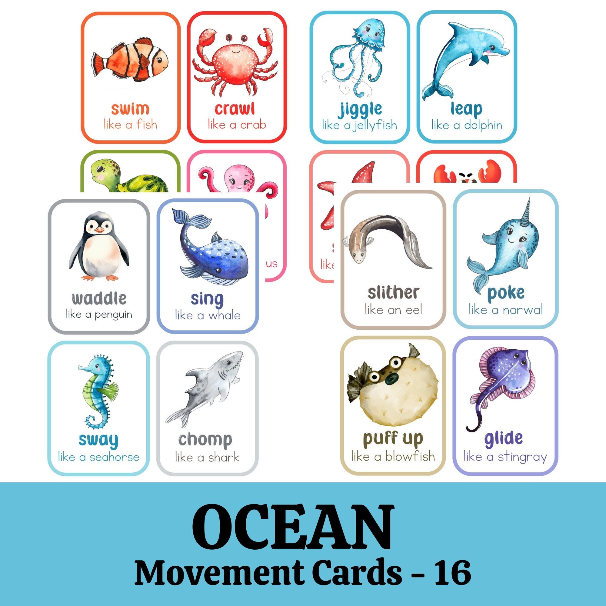movement-cards-for-toddlers-and-preschool-ocean-animals-busy-activities-fun-and-games-fitness-sea-life-digital-etsy for Free Printable Ocean Movement Cards Movement Cards for Toddlers and Preschool Ocean Animals, Busy Activities, Fun and Games, Fitness - Sea Life Digital - Etsy for Free Printable Ocean Movement Cards