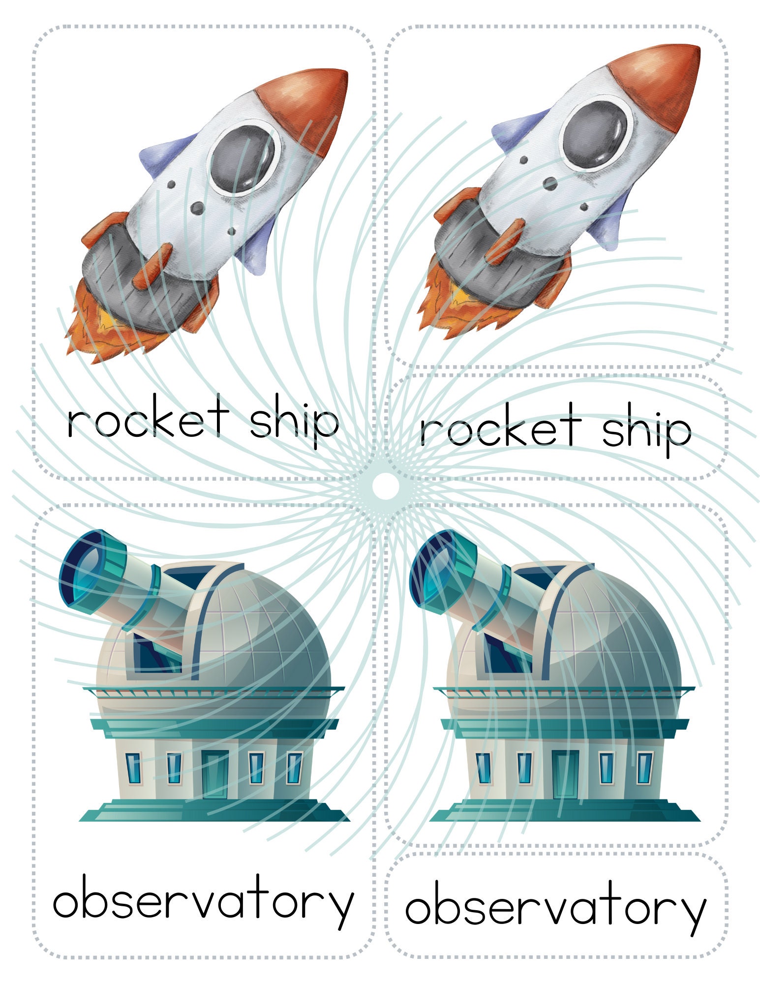 3 Part Cards - Space - Flash Cards, Planets Solar System Montessori ...