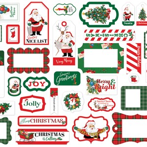 Carta Bella Ephemera - Dear Santa - 33 pieces Frames and Tags