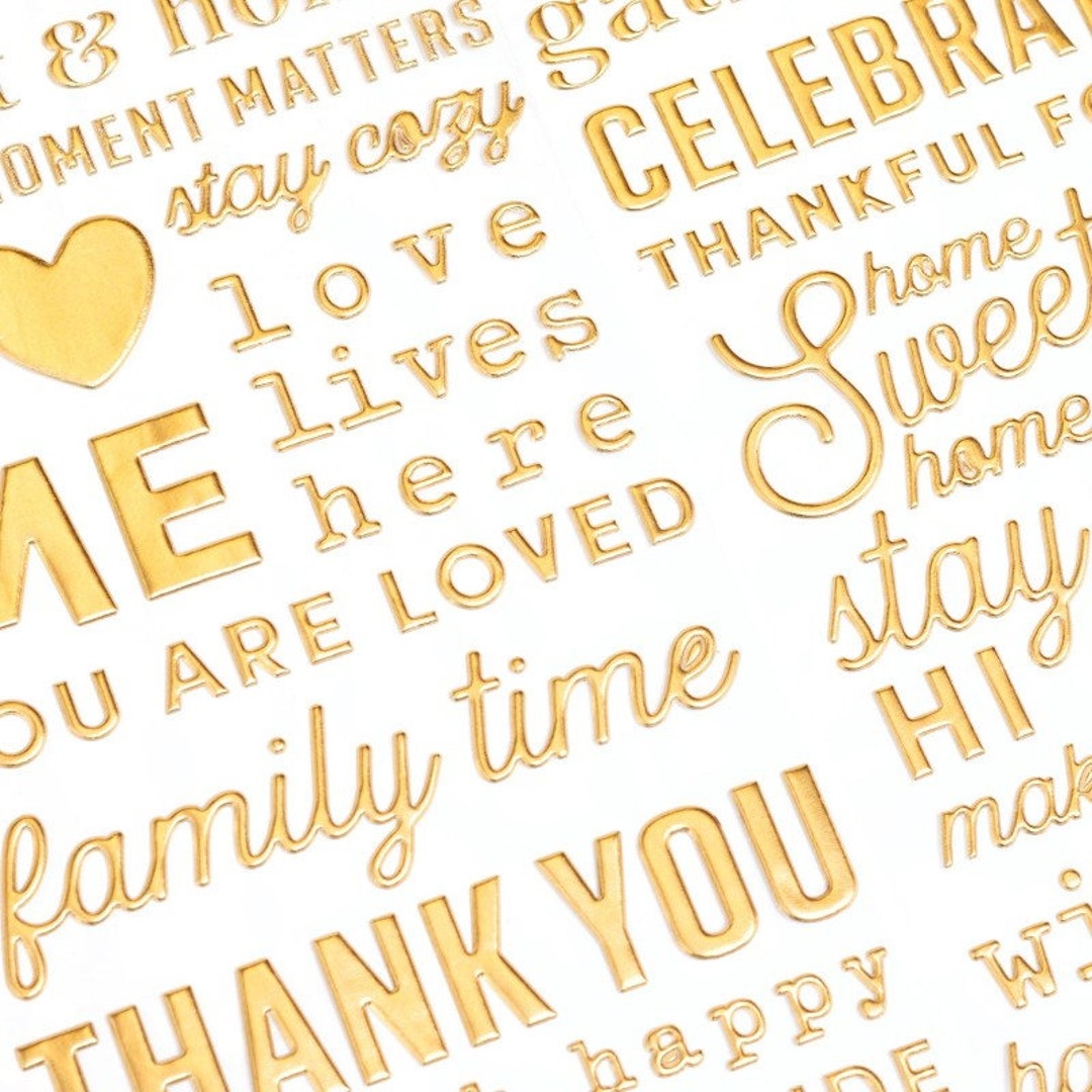 Thickers 2nd AVE Phrases Alphabet Stickers by American Crafts Etsy