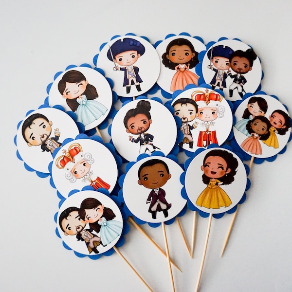 Hamilton Cupcake Toppers - Alexander Stage Production Celebration