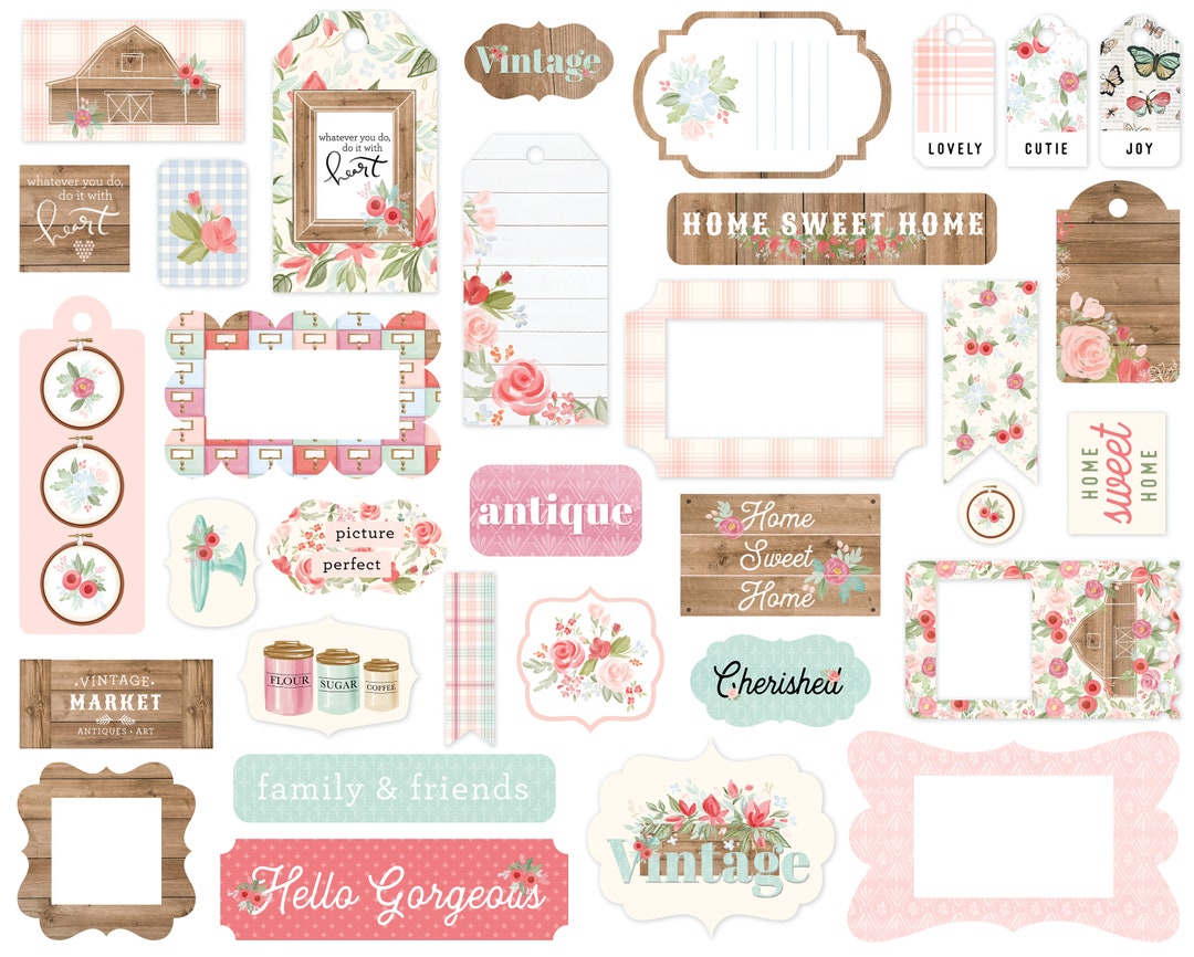 Carta Bella Ephemera Pack - Dear Santa Icons, Paper Craft Scrapbooking Embellishments, Holiday Themed