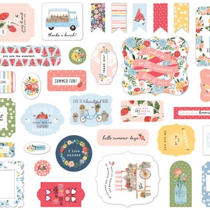 Carta Bella Ephemera - Summer -  33 pieces  Echo Park