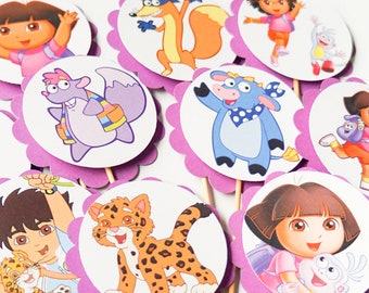 Dora Cupcake Topper Etsy Dora Cupcake Topper Etsy