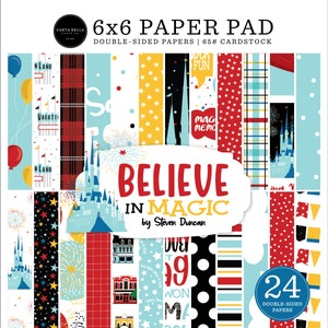 Carta Bella BELIEVE IN MAGIC Collection 6 x 6 Paper Pad 24 Double Sided Adorable Papers