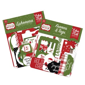 Echo Park CHRISTMAS MAGIC Collection Set of 2 Items, Ephemera and Frames and Tags / Carta Bella