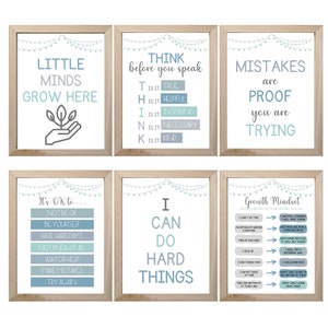 Educational posters set of 6, Homeschool learning, Montessori Classroom Décor, Toddler Playroom Wall Art