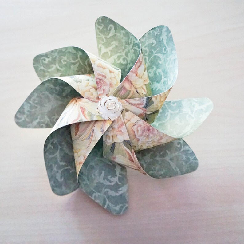 Pinwheels Flower Garden Theme 1 Set of 5 Beautiful Double Etsy