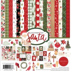 Carta Bella LETTERS TO SANTA Collection Kit 12 x 12 Christmas Winter Echo Park