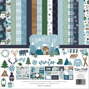 Echo Park SNOWED IN Winter Collection Kit 12 x 12 Christmas winter Carta Bella