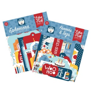 Echo Park BIRTHDAY BOY Collection Set of 2 Items, Ephemera and Frames and Tags / Carta Bella