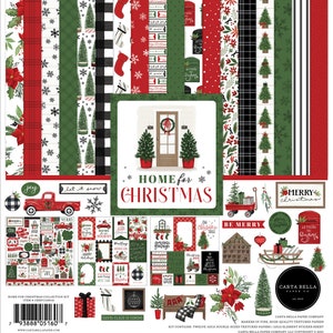 Carta Bella HOME FOR CHRISTMAS Collection Kit 12 x 12 Christmas, Holidays Echo Park