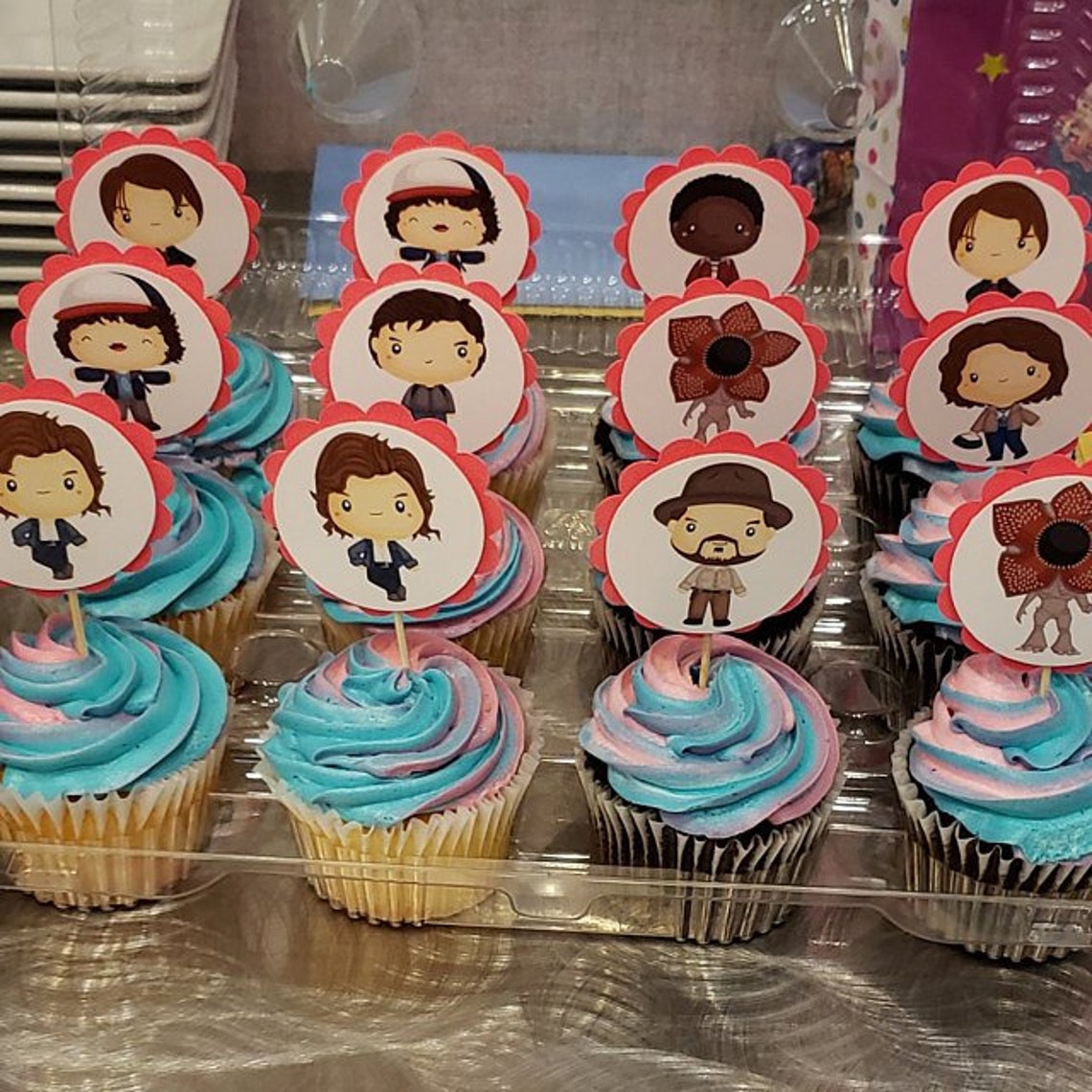 Stranger Things Cupcake Toppers Eleven Hopper Will Mike - Etsy