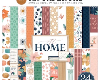 Carta Bella At Home Collection 6 x 6 Paper Pad 24 Double Sided Adorable Echo Park