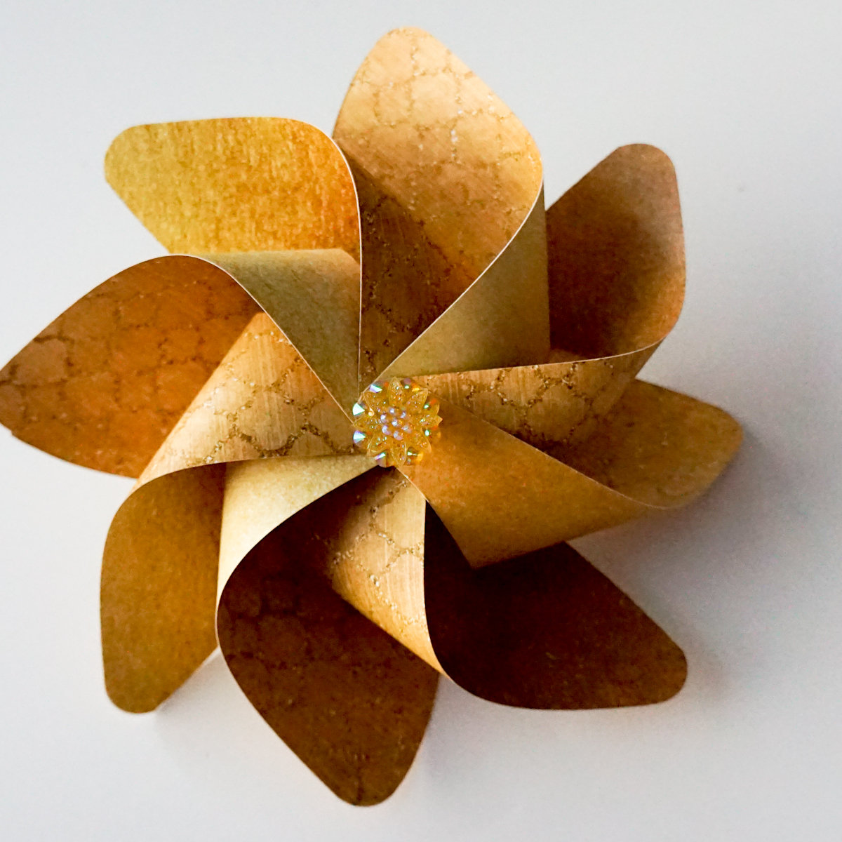 Pinwheels Gold on Gold 423 Set of 6 Beautiful Double Etsy
